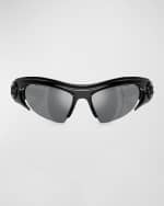 Image 4 of 4: Dolce&Gabbana Men's Plastic Wrap Sunglasses