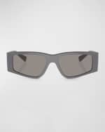 Image 4 of 4: Dolce&Gabbana Men's Acetate Rectangle Sunglasses