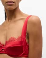 Image 5 of 5: Kiki De Montparnasse Camaret Lace-Trim Balconette Bra