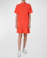 Image 7 of 7: Akris punto Polka Dot Ajoure Knit Cashmere-Blend Pull-On Skirt