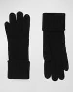 Image 2 of 2: Burberry Men's Embroidered EKD Knit Gloves
