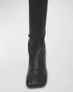 Image 3 of 5: Jil Sander Asymmetrical Stretch Leather Knee Boots