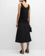 Image 3 of 6: Eileen Fisher Scoop-Neck Stretch Silk Jersey Tank