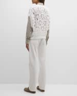 Image 3 of 6: Brunello Cucinelli Open-Net Cap Sleeve Sweater