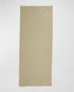 Image 1 of 3: Brunello Cucinelli Cashmere Silk Scarf with Paillette Details