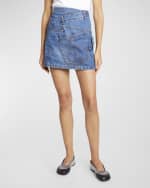 Image 2 of 6: JW Anderson Twisted Denim Mini Skirt
