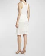 Image 4 of 6: TOM FORD Openwork Knit Tank Top with Tonal Mop Buttons