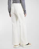 Image 4 of 6: Plan C Mid-Rise Straight-Leg Crepe Pants