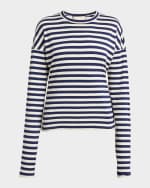 Image 1 of 6: Plan C Riga Marinaio Striped Jersey Long-Sleeve Shirt