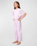 Image 2 of 5: Molo Girl's Ritza Combo Puff Sleeve T-Shirt, Size 4-6