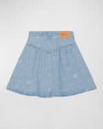 Image 3 of 5: Molo Girl's Betsy Happy Face-Printed Skirt, Size 3T-6