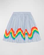 Image 2 of 4: Molo Girl's Bonnie Rainbow Printed Skirt, Size 7-12