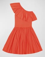 Image 2 of 2: Molo Girl's Chloey One Shoulder Dress, Size 7-14
