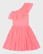 Image 1 of 4: Molo Girl's Chloey One Shoulder Dress, Size 3T-6