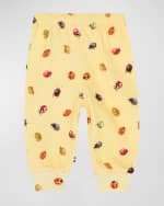 Image 3 of 5: Molo Kid's Simeon Ladybug Printed Sweatpants, Size 6M-2