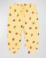 Image 1 of 5: Molo Kid's Simeon Ladybug Printed Sweatpants, Size 6M-2