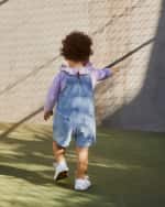 Image 2 of 4: Molo Kid's Spot Happy Face Printed Overalls, Size 9M-3