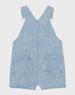 Image 4 of 4: Molo Kid's Spot Happy Face Printed Overalls, Size 9M-3