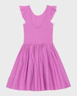 Image 2 of 4: Molo Girl's Cloudia Ruffle Trim Dress, Size 7-14
