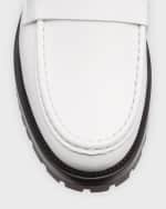 Image 4 of 6: Manolo Blahnik Tirandanu Leather Classic Loafers