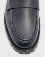 Image 4 of 6: Manolo Blahnik Tirandanu Leather Classic Loafers