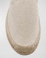 Image 4 of 6: Brunello Cucinelli Metallic Knit Espadrille Loafers