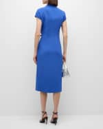 Image 3 of 6: Giorgio Armani Wrap Midi Dress with Tie Detail