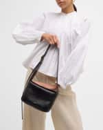Image 2 of 6: Jil Sander XS Fold-Over Flap Leather Shoulder Bag