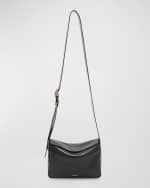 Image 1 of 6: Jil Sander XS Fold-Over Flap Leather Shoulder Bag