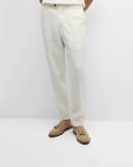 Image 2 of 6: Brunello Cucinelli Men's Suede Tassel Loafers