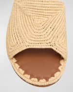 Image 4 of 6: Carrie Forbes Linea Flat Raffia Sandals