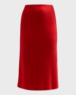 Image 1 of 6: Alice + Olivia Maeve Satin Slip Skirt