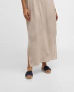 Image 2 of 6: Prada Embroidered Linen Espadrille Sandals