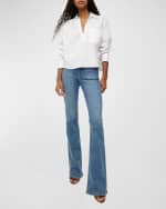 Image 2 of 5: Veronica Beard Khai V-Neck Long Sleeve Top