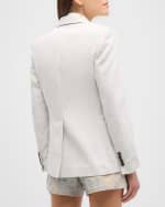 Image 4 of 6: Brunello Cucinelli Cotton Linen Single-Breasted Jacket