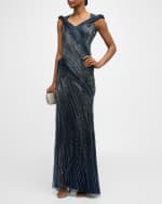 Image 2 of 6: Gaurav Gupta Beaded Gown with Structured Draping