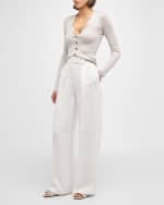 Image 5 of 6: Brunello Cucinelli Silk Lurex Wide-Ribbed Cardigan