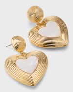Image 4 of 5: BaubleBar Haley Heart Drop Earrings