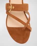 Image 4 of 6: Veronica Beard Salva-3 Suede Sandals