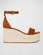 Image 1 of 4: Veronica Beard Gianna Suede Platform Espadrilles