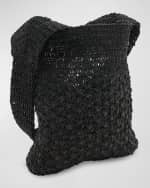 Image 4 of 6: Isabel Marant Small Logo Raffia Shoulder Bag