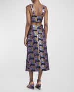 Image 3 of 7: La DoubleJ Baia Jacquard Crop Top