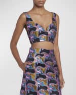 Image 1 of 7: La DoubleJ Baia Jacquard Crop Top