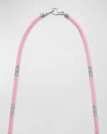 Image 3 of 5: LAGOS Sterling Silver Pink Caviar 3mm Rope Necklace