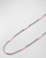 Image 5 of 5: LAGOS Sterling Silver Pink Caviar 5mm Rope Necklace