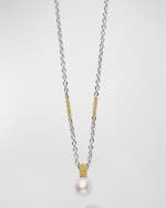 Image 1 of 5: LAGOS Sterling Silver and 18K Luna Pearl Lux Pendant Necklace