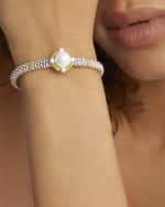 Image 2 of 5: LAGOS Sterling Silver and 18K Luna Pearl Lux Center with 4 Diamond Rope Bracelet