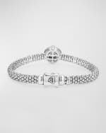 Image 5 of 5: LAGOS Sterling Silver and 18K Luna Pearl Lux Center with 4 Diamond Rope Bracelet