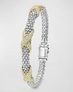 Image 4 of 5: LAGOS Sterling Silver and 18K Embrace Diamond Pave Rope Bracelet