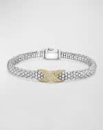 Image 1 of 5: LAGOS Sterling Silver and 18K Embrace Diamond Pave Rope Bracelet